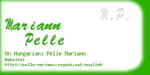 mariann pelle business card